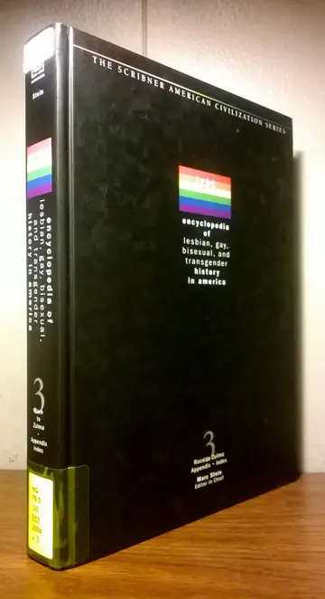 Cover of Encyclopedia of Lesbian, Gay, Bisexual, and Transgender History in America