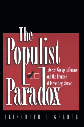 Cover of The Populist Paradox – Interest Group Influence & the Promise of Direct Legislation
