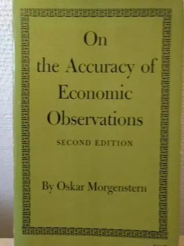 Cover of On the Accuracy of Economic Observations