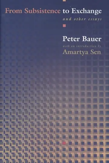 Cover of From Subsistence to Exchange and Other Essays