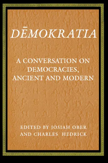 Cover of Demokratia – a Conversation on Democracies, Ancient & Modern