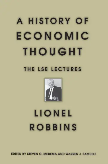 Cover of A History of Economic Thought – The LSE Lectures