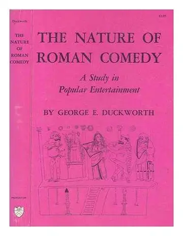 Cover of Nature of Roman Comedy – A Study in Popular Entertainment