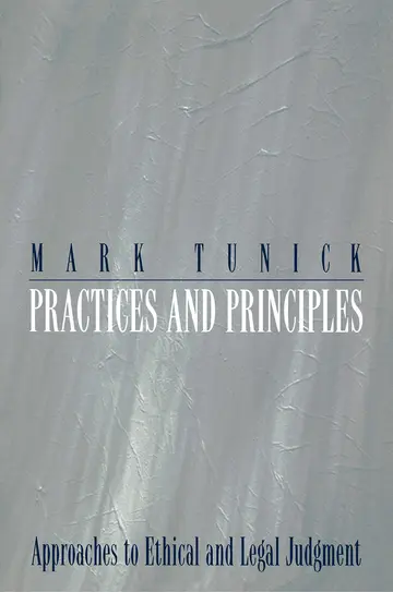 Cover of Practices & Principles – Approaches to Ethical & Legal Judgement