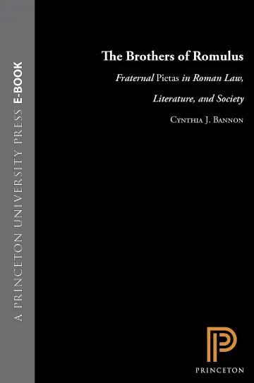 Cover of Brothers of Romulus – Fraternal Pietas in Roman Law, Literature & Society