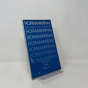 Cover of Hofmannsthal – Three Essays