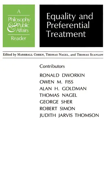 Cover of Equality and Preferential Treatment
