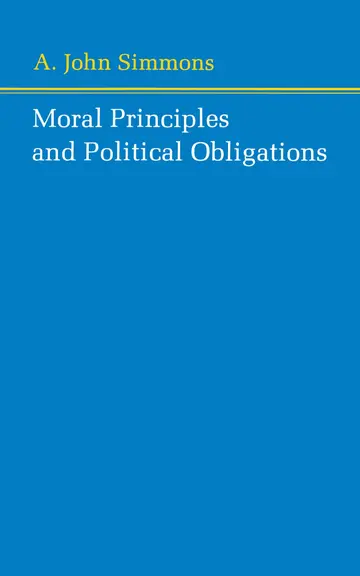 Cover of Moral Principles and Political Obligations