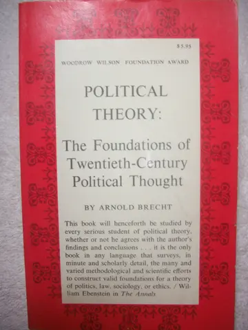 Cover of Political Theory – The Foundations of Twentieth–Century Political Thought