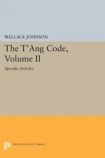Cover of The T′ang Code V 2 – Specified Articles