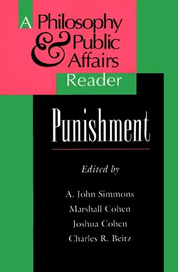 Cover of Punishment – A Philosophy & Public Affairs Reader