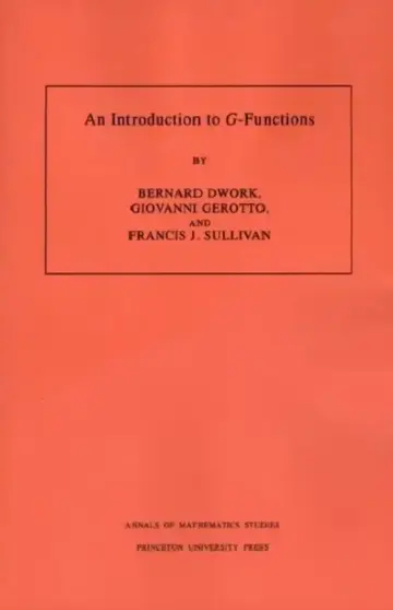 Cover of An Introduction to G-Functions