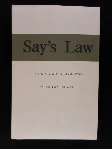Cover of Say′s Law – An Historical Analysis