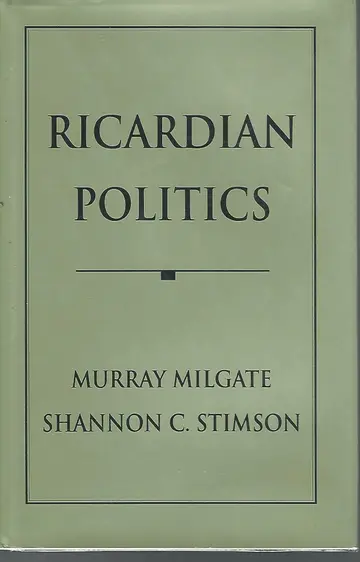 Cover of Ricardian Politics