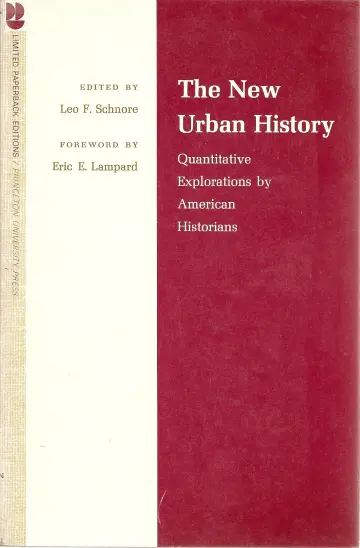 Cover of The New Urban History