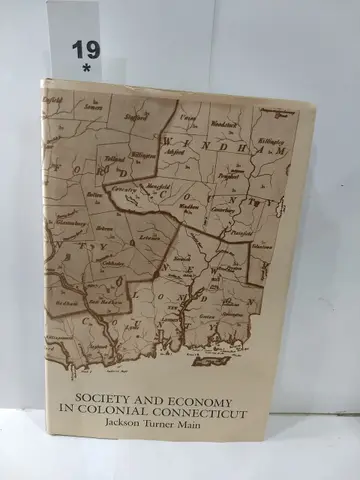 Cover of Society & Economy in Colonial Connecticut