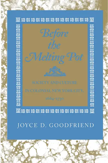 Cover of Before the Melting Pot – Society & Culture in Colonial New York City, 1664–1730