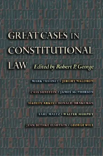 Cover of Great Cases in Constitutional Law