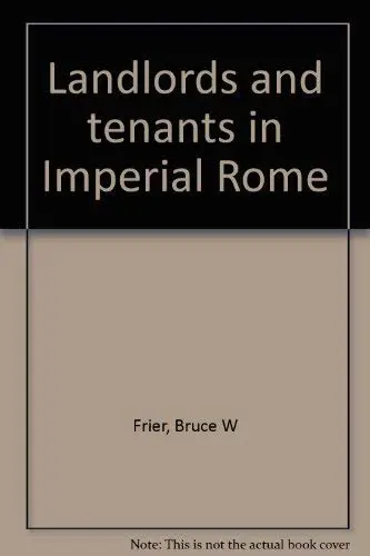 Cover of Landlords and Tenants in Imperial Rome