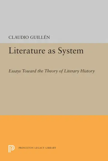 Cover of Literature as System – Essays Toward the Theory of Literary History