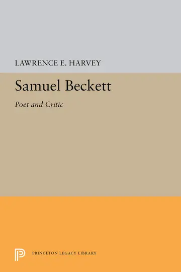 Cover of Samuel Beckett – Poet and Critic
