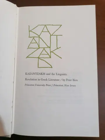 Cover of Kazantzakis and Linguistic Revolution in Greek Literature