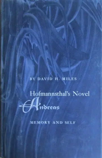 Cover of Hofmannsthal's Novel Andreas