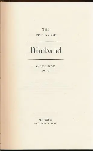 Cover of The Poetry of Rimbaud