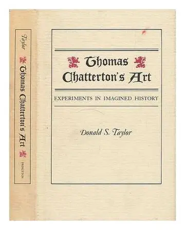 Cover of Thomas Chatterton`s Art – Experiments in Imagined History