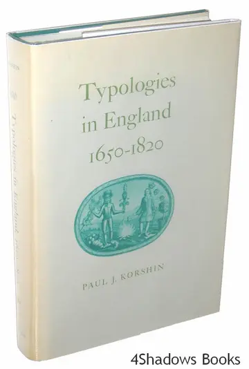 Cover of Typologies in England 1650¯1820