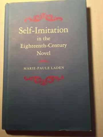 Cover of Self Imitation in the Eighteenth Century Novel
