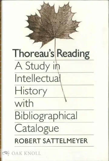 Cover of Thoreau′s Reading – a Study in Intellectual History with Bibliographical Catalogue