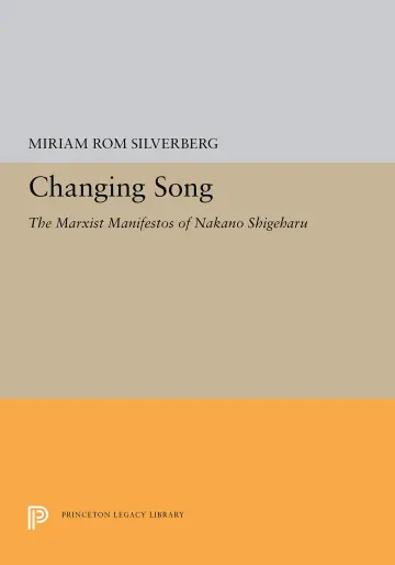 Cover of Changing Song – Marxist Manifestos of Nakano Shigeharu