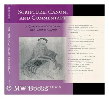 Cover of Scripture, Canon and Commentary – a Comparison of Confucian and Western Exegesis