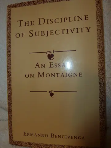 Cover of The Discipline of Subjectivity – an Essay on Montaigne