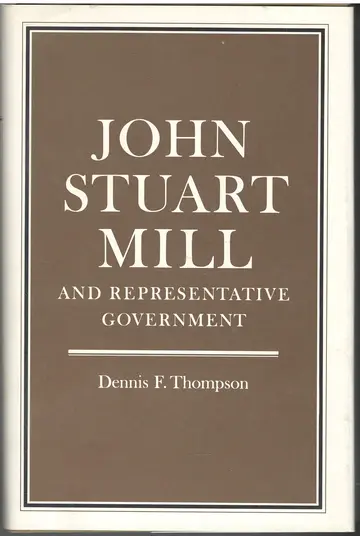 Cover of John Stuart Mill and Representative Government