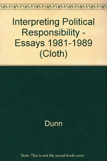 Cover of Interpreting Political Responsibility – Essays 1981–1989