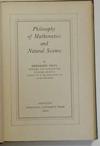 Cover of Philosophy of Mathematics and Natural Science