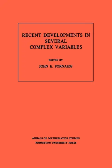 Cover of Recent Developments in Several Complex Variables
