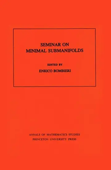 Cover of Seminar on Minimal Submanifolds. (AM-103), Volume 103