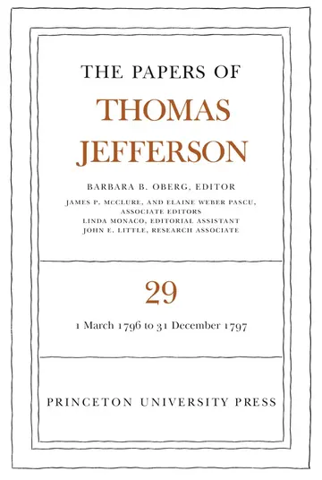 Cover of The Papers of Thomas Jefferson, Volume 29