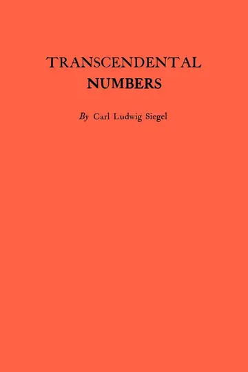 Cover of Transcendental Numbers