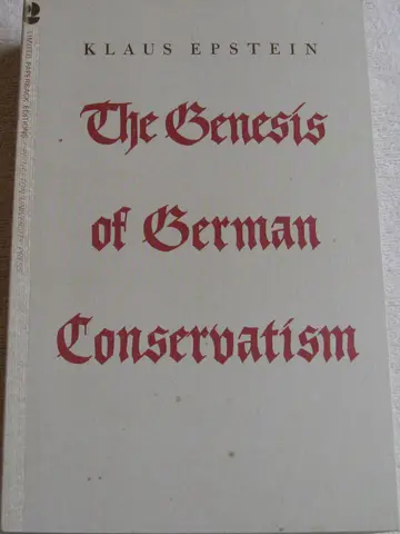 Cover of The Genesis of German Conservatism