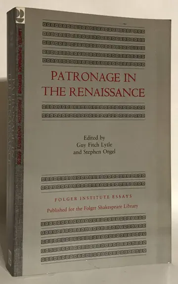 Cover of Patronage in the Renaissance