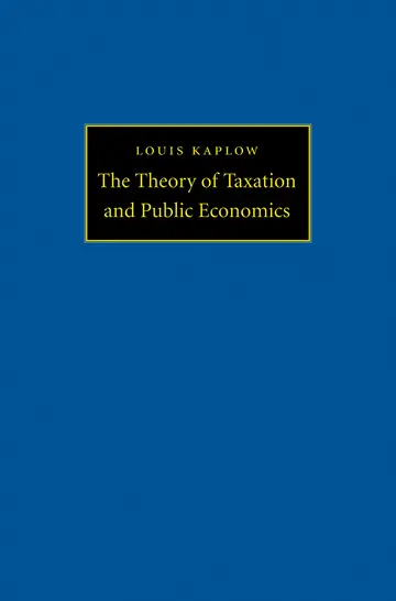 Cover of Theory of Taxation and Public Economics