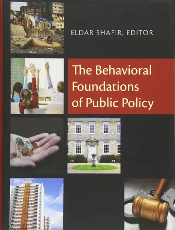 Cover of The Behavioral Foundations of Public Policy