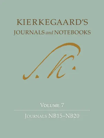 Cover of Kierkegaard's Journals and Notebooks, Volume 7