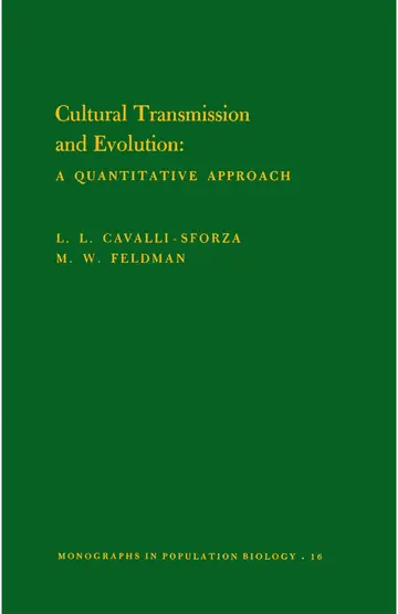 Cover of Cultural Transmission and Evolution