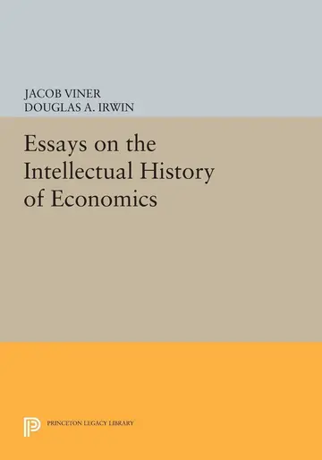 Cover of Essays on the Intellectual History of Economics