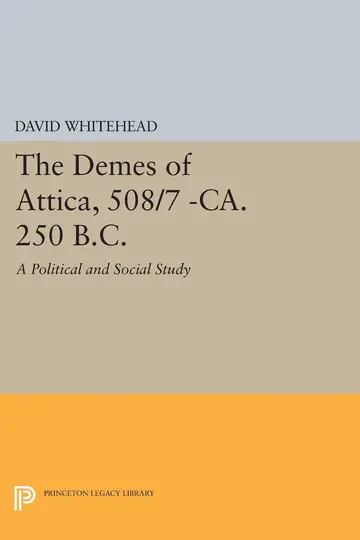 Cover of The Demes of Attica, 508/7 -ca. 250 B.C